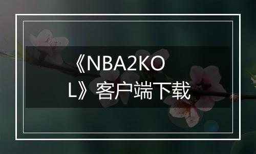 《NBA2KOL》客户端下载