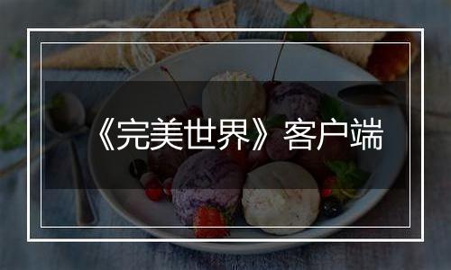《完美世界》客户端
