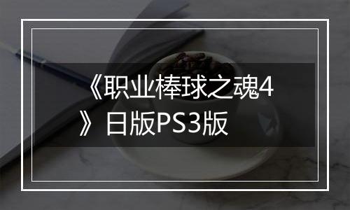 《职业棒球之魂4》日版PS3版