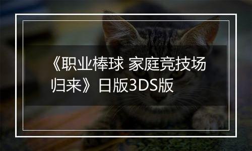 《职业棒球 家庭竞技场 归来》日版3DS版