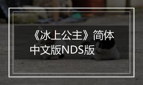 《冰上公主》简体中文版NDS版