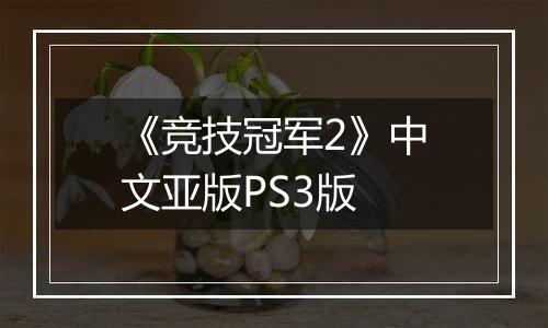 《竞技冠军2》中文亚版PS3版