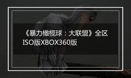 《暴力橄榄球：大联盟》全区ISO版XBOX360版