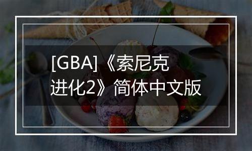 [GBA]《索尼克进化2》简体中文版
