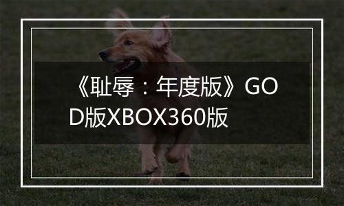 《耻辱：年度版》GOD版XBOX360版