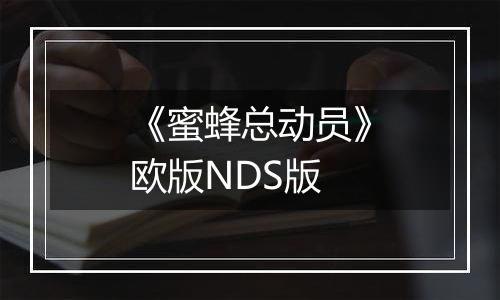 《蜜蜂总动员》欧版NDS版