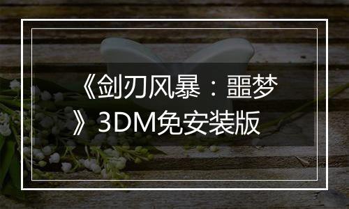 《剑刃风暴：噩梦》3DM免安装版