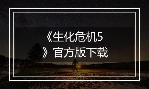《生化危机5》官方版下载