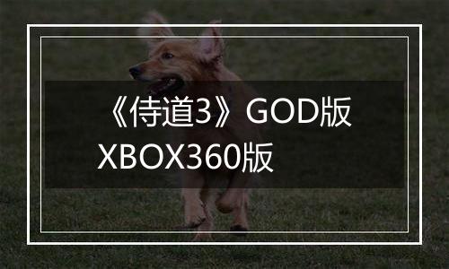 《侍道3》GOD版XBOX360版