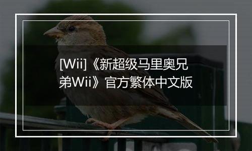 [Wii]《新超级马里奥兄弟Wii》官方繁体中文版