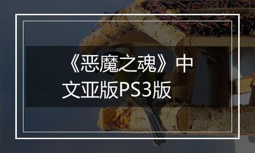 《恶魔之魂》中文亚版PS3版