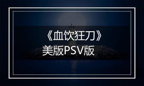 《血饮狂刀》美版PSV版