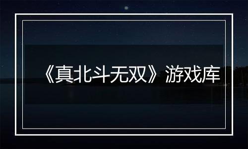 《真北斗无双》游戏库