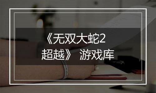 《无双大蛇2 超越》 游戏库