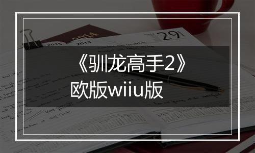 《驯龙高手2》欧版wiiu版