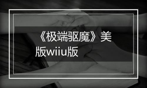 《极端驱魔》美版wiiu版