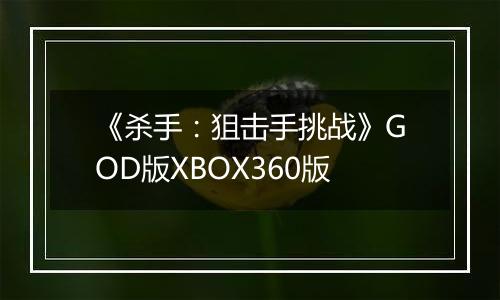 《杀手：狙击手挑战》GOD版XBOX360版