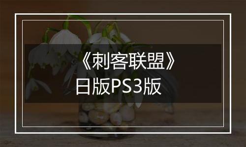 《刺客联盟》日版PS3版