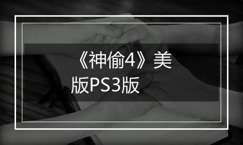 《神偷4》美版PS3版