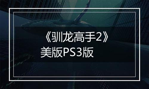 《驯龙高手2》美版PS3版