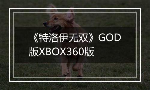 《特洛伊无双》GOD版XBOX360版