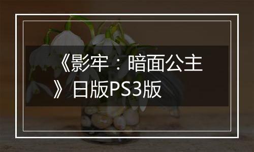《影牢：暗面公主》日版PS3版