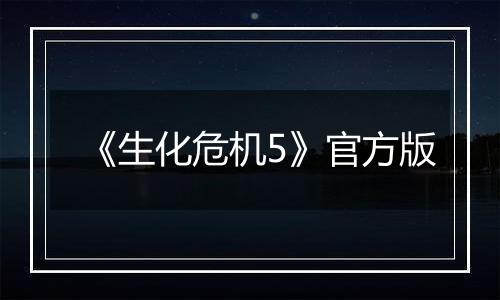《生化危机5》官方版