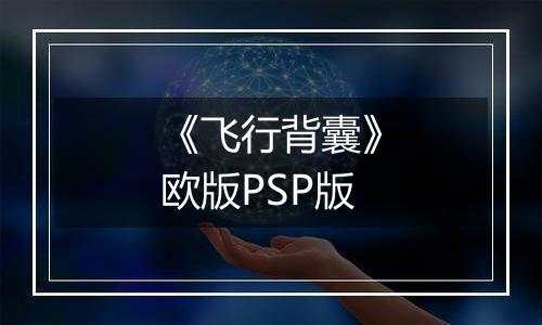 《飞行背囊》欧版PSP版