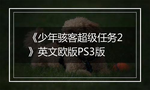 《少年骇客超级任务2》英文欧版PS3版