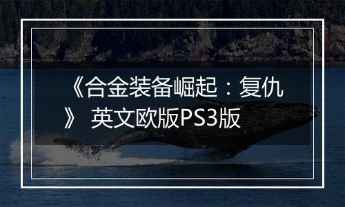 《合金装备崛起：复仇》 英文欧版PS3版