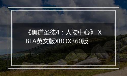 《黑道圣徒4：人物中心》 XBLA英文版XBOX360版