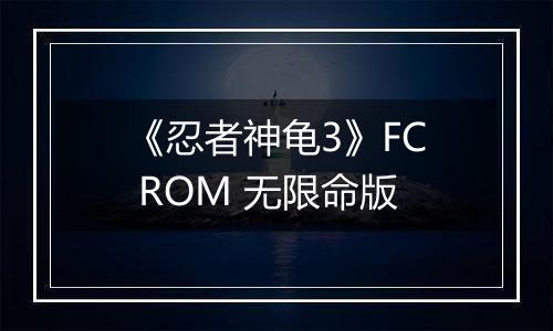 《忍者神龟3》FC ROM 无限命版