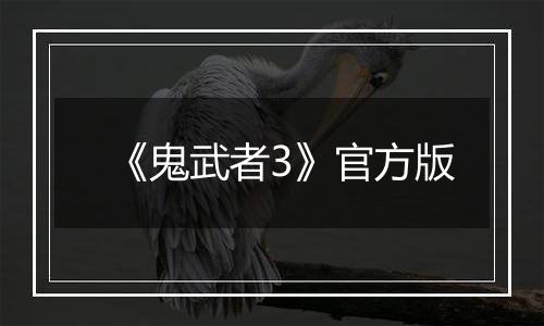 《鬼武者3》官方版
