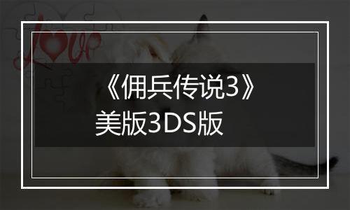 《佣兵传说3》美版3DS版