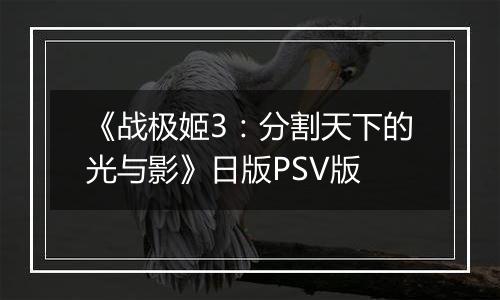 《战极姬3：分割天下的光与影》日版PSV版