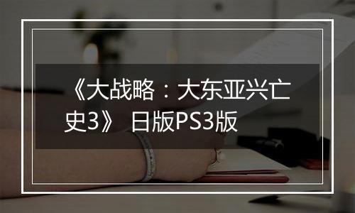 《大战略：大东亚兴亡史3》 日版PS3版