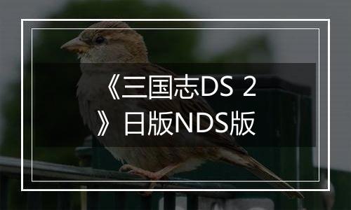 《三国志DS 2》日版NDS版
