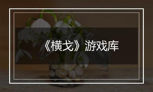 《横戈》游戏库