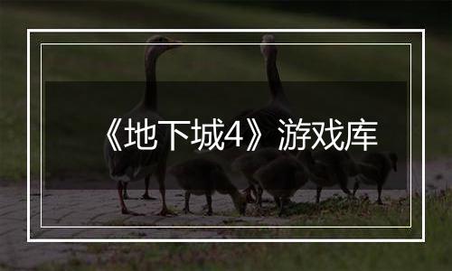 《地下城4》游戏库