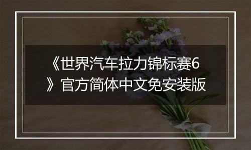 《世界汽车拉力锦标赛6》官方简体中文免安装版