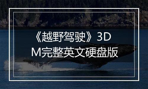 《越野驾驶》3DM完整英文硬盘版