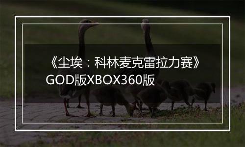 《尘埃:科林麦克雷拉力赛》GOD版XBOX360版