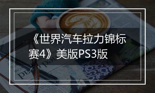《世界汽车拉力锦标赛4》美版PS3版