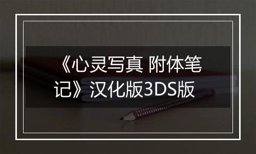 《心灵写真 附体笔记》汉化版3DS版