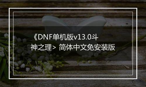 《DNF单机版v13.0斗神之理> 简体中文免安装版