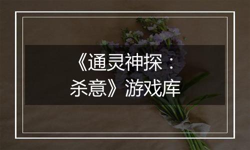 《通灵神探：杀意》游戏库