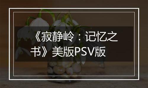 《寂静岭：记忆之书》美版PSV版