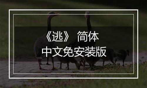 《逃》 简体中文免安装版