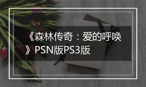 《森林传奇：爱的呼唤》PSN版PS3版