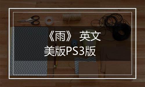 《雨》 英文美版PS3版